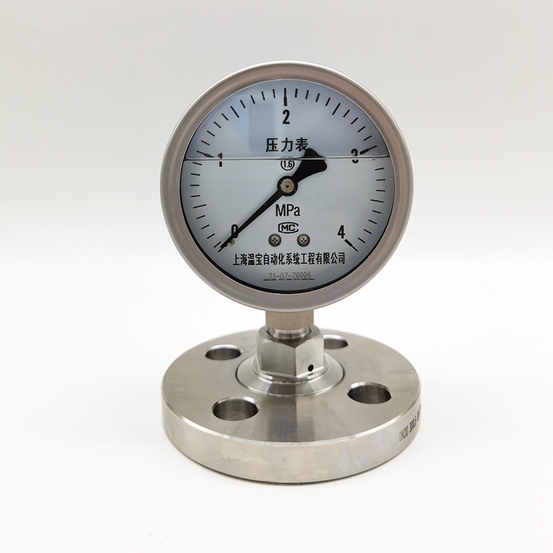 Stainless steel diaphragm pressure gauge